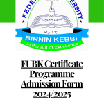 FUBK Certificate Programme Admission Form 2024/2025