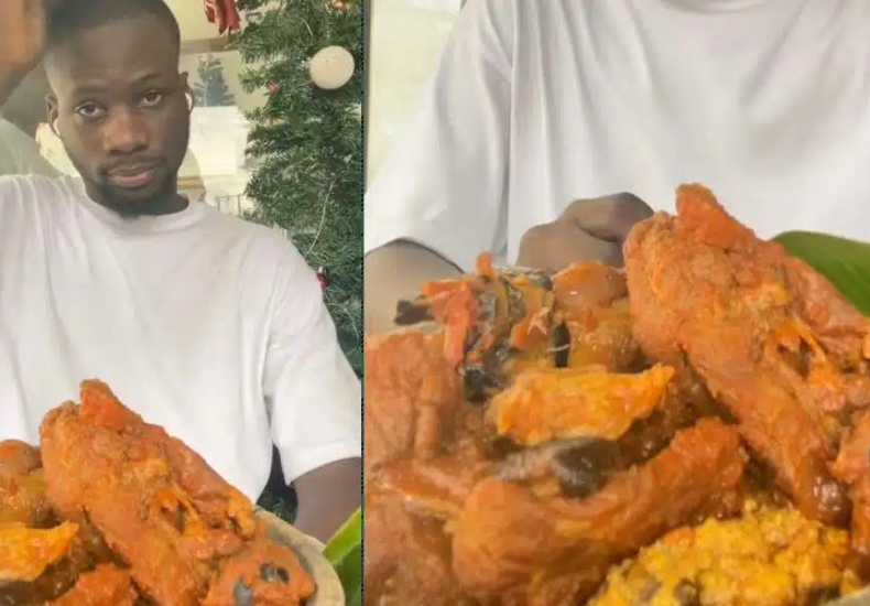 NYSC Corps Member Rejoices Over First Meal After N77,000 Allowance Increase